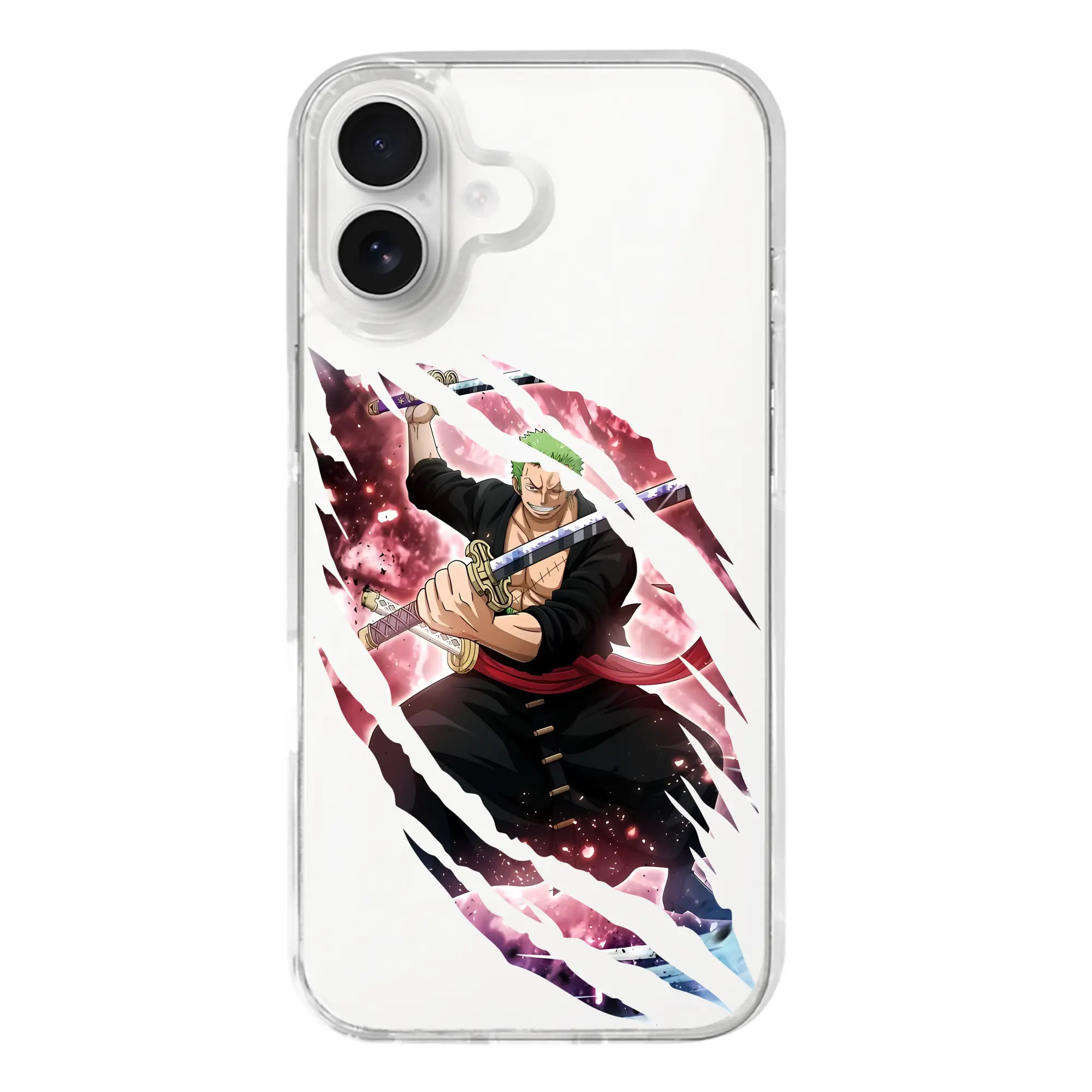 ワンピース グッズ ロロノア・ゾロ - iPhone 17シリーズ 透明スマホケース – 薄型・耐衝撃・精密フィット保護カバー